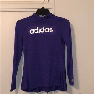 purple and silver adidas light hoodie